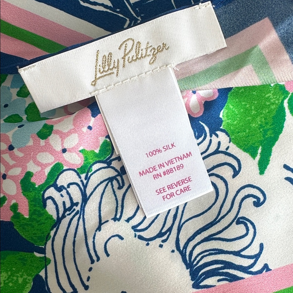 Lilly silk scarf, bracelet and scarf ring - Picture 5 of 5